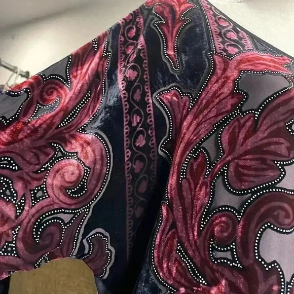 Hale Bob Dress Velvet Burnout Silk Blend Shift - Picture 7 of 8